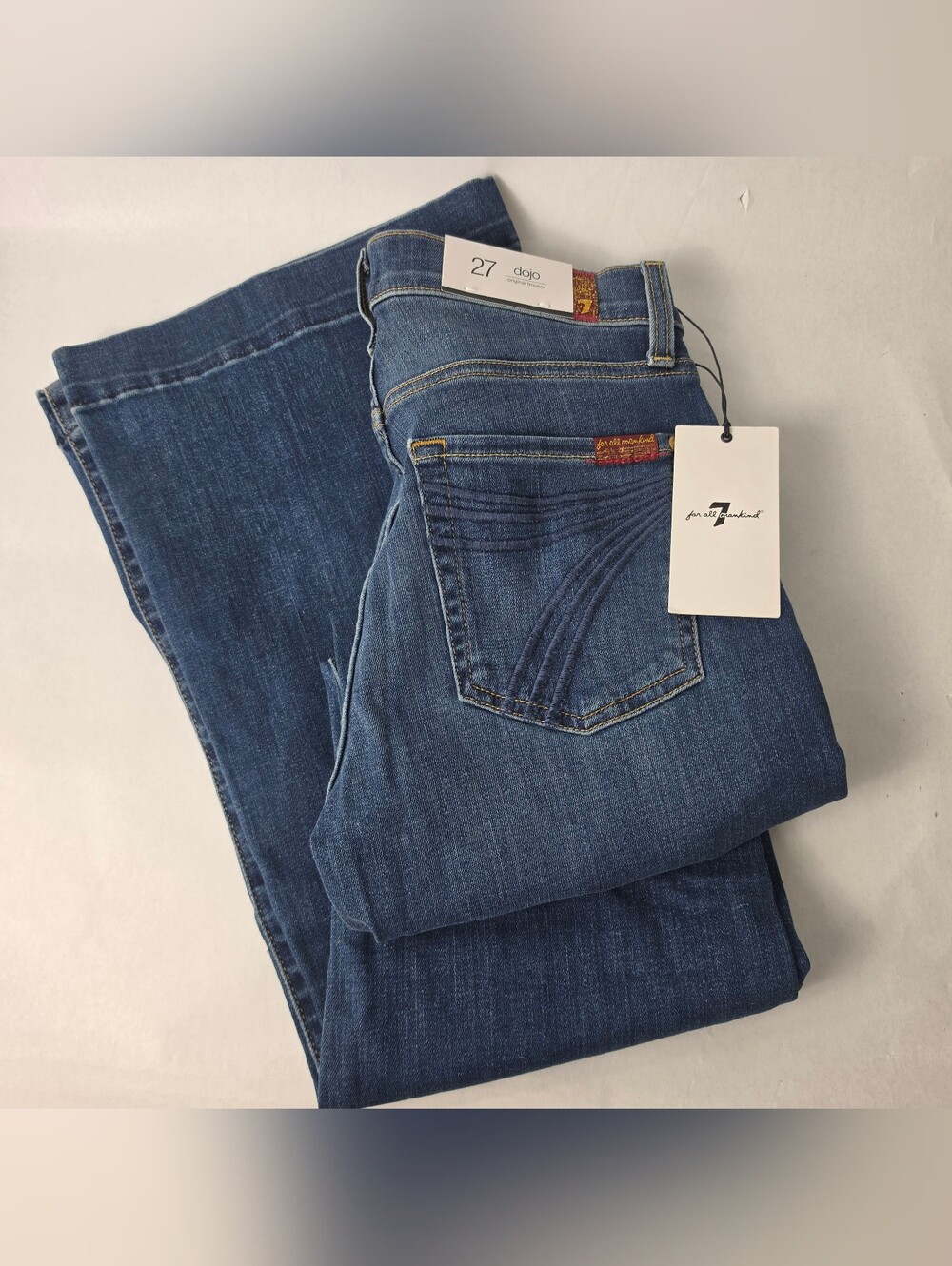 7FAMK Dojo Original Flare Jeans 27 Medium Melrose Trouser NWT